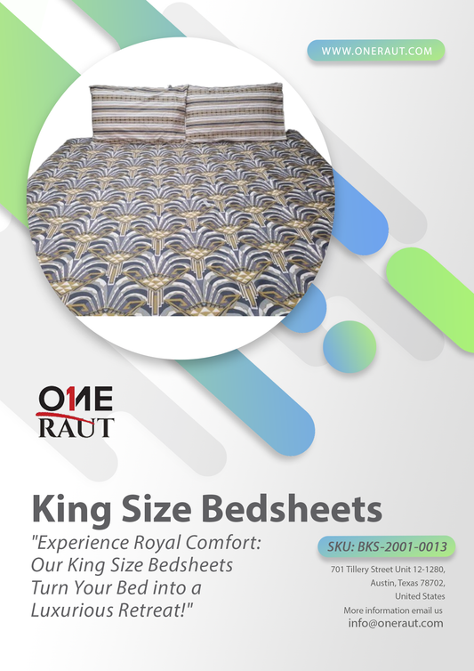 BKS-2001-0013 - King Size Cotton Bed Sheet Set – Cool & Comfortable