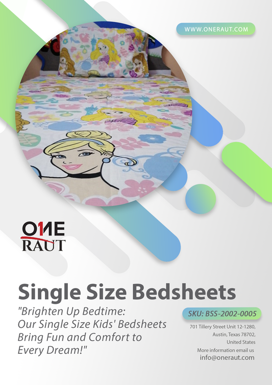 BSS-2002-0005 - Princess Doll Single Bed Sheet for Kids – Magical & Enchanting Design