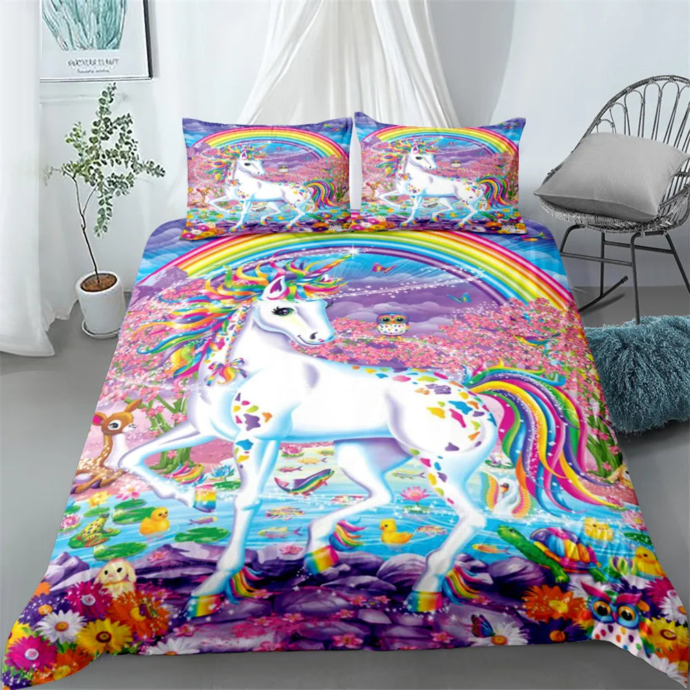 Unicorn Duvet Cover Set - Single Bed Sheet