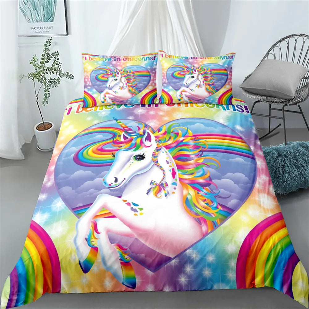 Unicorn Duvet Cover Set - Single Bed Sheet