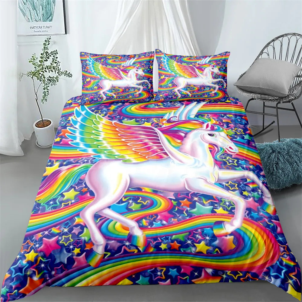 Unicorn Duvet Cover Set - Single Bed Sheet