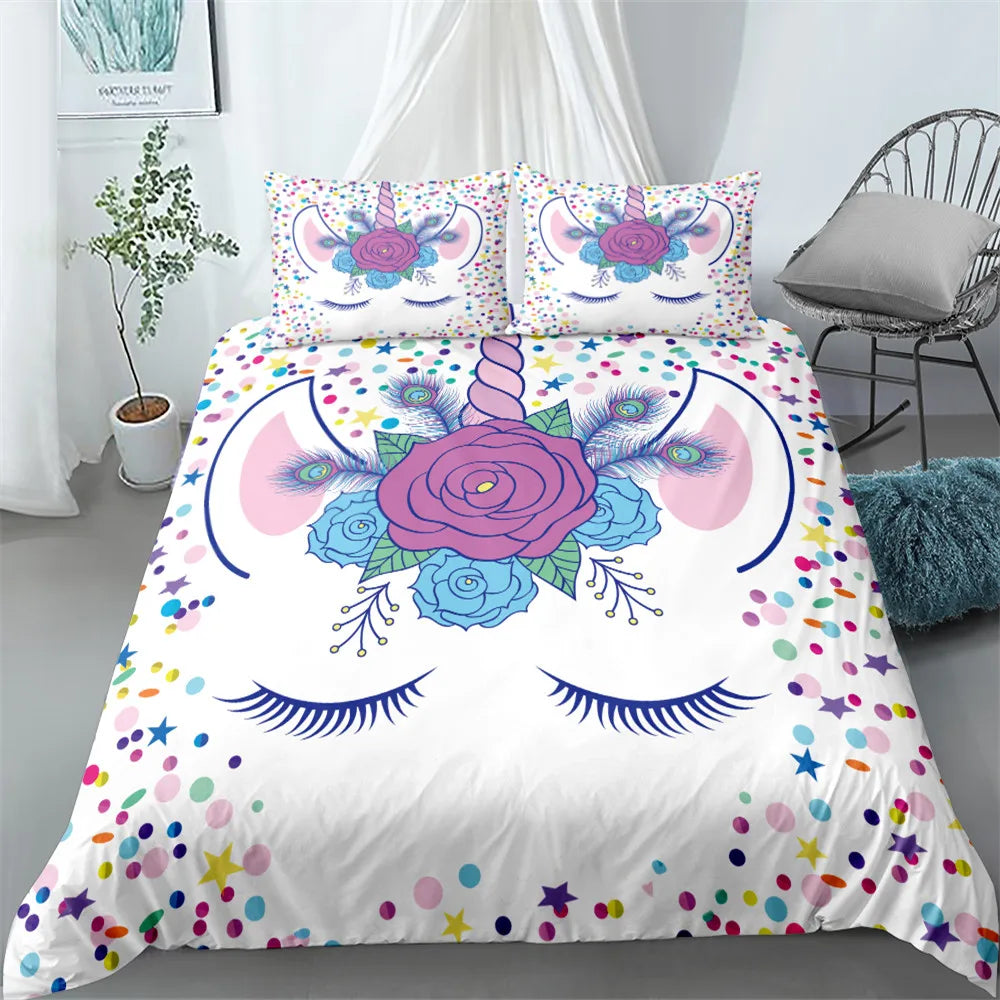 Unicorn Duvet Cover Set - Single Bed Sheet