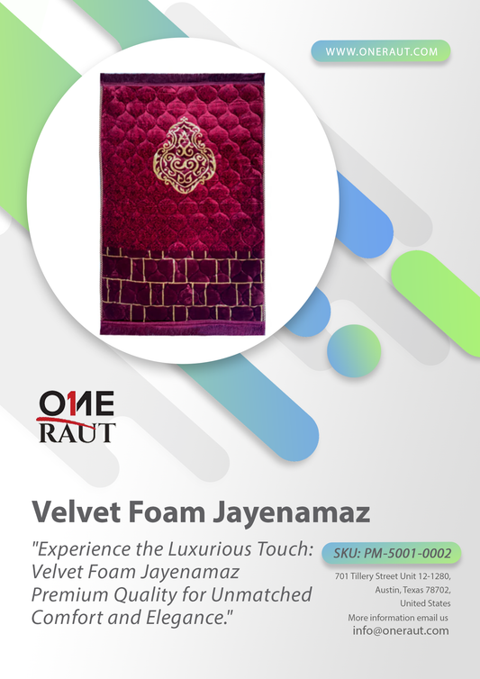 PM-5001-0002 - Elegant Velvet Prayer Mat – Premium Quality & Comfort